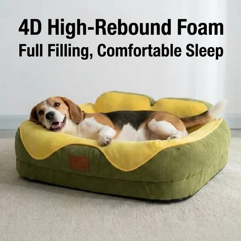 Thickened Washable Pet Sofa Bed with Backrest Corduroy Soft Warm Dog Couch Cat Lounger For Small Medium Dogs Cats Nest