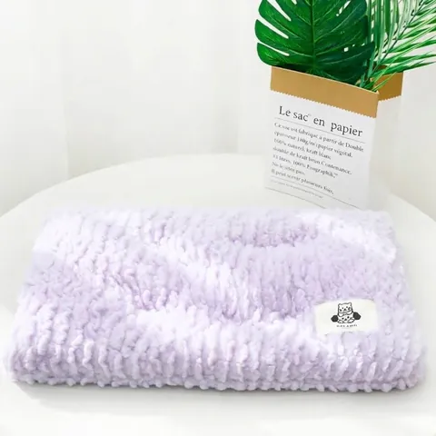 Soft Polyester Sherpa Pet Sleeping Mat Thickened Warm Dog Bed Crate Mat For Small Medium Dogs And Cats Winter Comfort Bedding