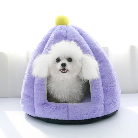 Cuccia Per Gatti Chiusa Invernale Calda Morbida A Forma Di Zucca In Peluche Nido Per Cani Ispessito Antivento Per Interni Per Cani Gatti Piccoli E Medi