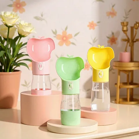 Draagbare Drinkfles voor Honden Appelvorm Outdoor Reis Drinkbak Lekvrij Plastic Huisdier Waterdispenser Voor Honden Katten