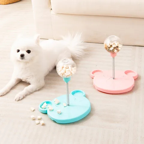 Balle de Fuite de Nourriture Oscillante Puzzle Interactif pour Animaux Jouet Chien Chat Distributeur de Friandises pour l'Ennui