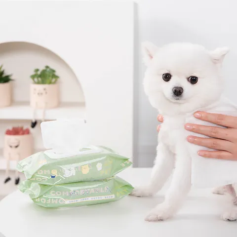 Gentle Rinse-Free Pet Wipes For Dogs And Cats Non-Woven Fabric Cleaning Grooming Wipes With Flip Lid Deodorizing Tear Stain Remover Daily Hygiene Value Pack