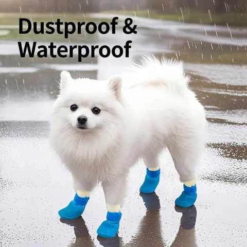 Zapatos y Calcetines Impermeables Antideslizantes para Perros Con Suela de Goma Suave y Correa Ajustable para Perros Pequeños y Medianos Calzado para Mascotas