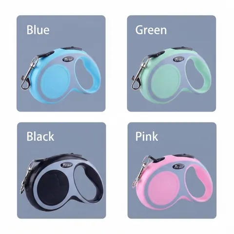 Automatic Retractable Dog Leash ABS Shell Nylon Tape Leash For Small Medium Dogs One-Button Lock Brake Pet Walking Leash