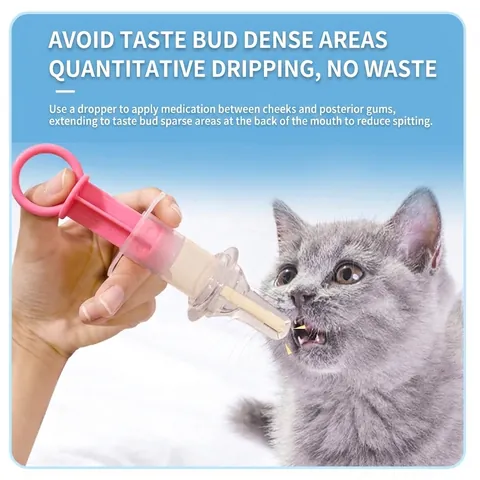 Pet Syringe Feeder With Graduated Scale And Silicone Soft Tip For Kittens Puppies Anti-Choking BPA Free Precise Feeding Tool