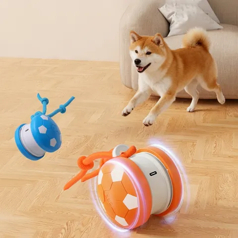 Intelligenter Elektrischer Haustier Spielzeug Ball Automatisch Rollender Fußball Für Katzen Hunde Type-C Aufladung LED Licht