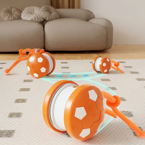 Intelligenter Elektrischer Haustier Spielzeug Ball Automatisch Rollender Fußball Für Katzen Hunde Type-C Aufladung LED Licht