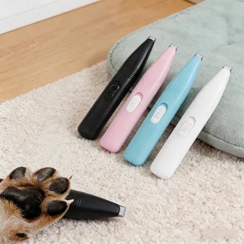 Rifinitore Elettrico Portatile per Peli di Animali Domestici Silenzioso Tosatrice a Batteria per Zampe Occhi Orecchie Gatti Cani Strumento di Toelettatura