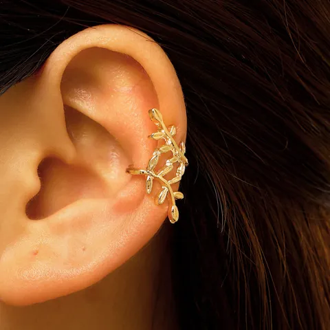Vintage Legierung Blatt Form Ohrklemme Ohne Piercing Clip Ohrringe Für Damen Herren Retro Zweig Design Schmuck Mode Geschenk