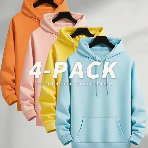 Dames Losse Casual Hoodie Effen Kleur Polyester Pullover Met Kangoeroezak Voor Herfst Winter