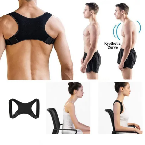 Adjustable Posture Corrector For Women Men Invisible Back Support Belt Shoulder Straightener Spine Alignment Brace Under Clothes Daily Wear