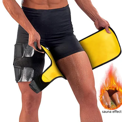 Bandes de Cuisse en Néoprène Réglables Effet Sauna pour Femmes Perte de Poids Musculation Leg Shaper Minceur Support Musculaire