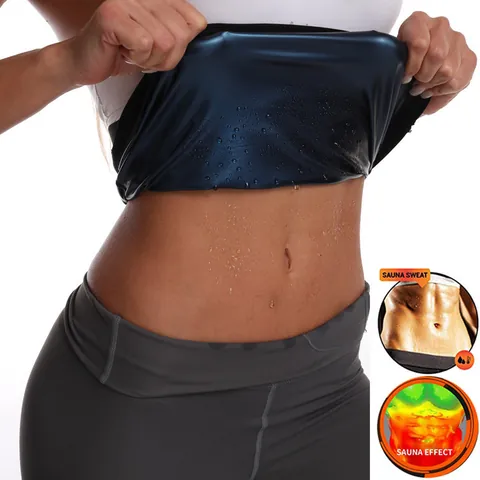 Ceinture de Sudation pour Femmes Effet Sauna Serre-taille Gainant Revêtement Polymère Gaine Sportive Post-partum Enveloppement Ventre Ajustable