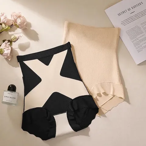 Culotte de Contrôle du Ventre à Taille Haute pour Femmes Lingerie Sculptante Sans Couture Levage des Hanches Entrejambe Antibactérien Nylon