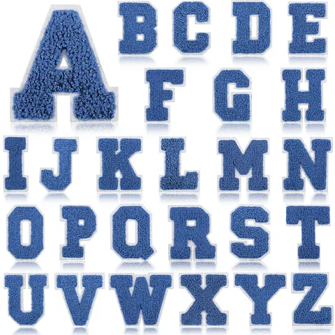 Chenille Letter Patches Varsity Alphabet Iron On Embroidered Patches For Jackets Bags Clothing DIY Craft Decorations