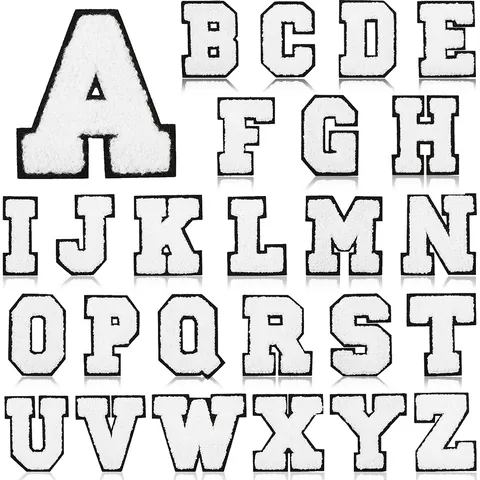 Varsity Style Chenille Letter Patches Iron On Embroidered Alphabet Applique For Jackets Sweaters Shirts DIY Clothing Decoration