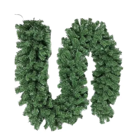 Guirnalda de Navidad Artificial Densa Verde PVC Aguja de Pino Ratán Enredadera Para Festival Fiesta Vacaciones Hogar Chimenea Escalera Decoración