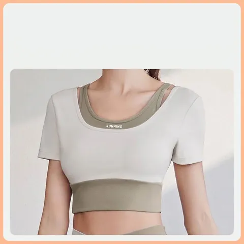 Women Yoga Set Running Top And Pleated Skirt Gym Fitness Workout Outfit Breathable Printed Sportswear