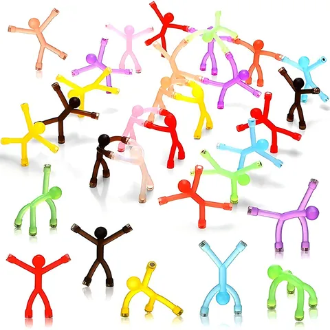 Creative Magnetic Matchstick Man Stress Relief Toy Colorful Mini Fridge Magnets DIY Puzzle Figurine Desk Fidget Toy Gift