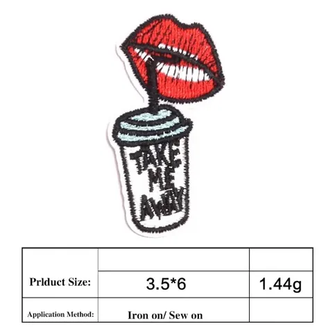 Cartoon Embroidered Patch Iron On Sew On Decorative Badge Polyester Fruit Food Applique For Clothing Bags DIY Accessory