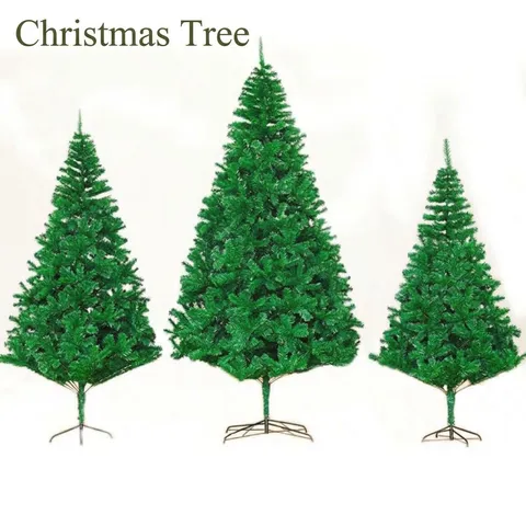 Árbol de Navidad Artificial de PVC Denso Nevado Forma de Lápiz Decoración Navideña Soporte de Metal Plegable Verde Negro Blanco