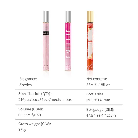 Emillie Tragbares Glasrohr Spray Parfüm Für Frauen Langanhaltender Blumiger Fruchtiger Duft Kleine Reise Größe EDP Duft