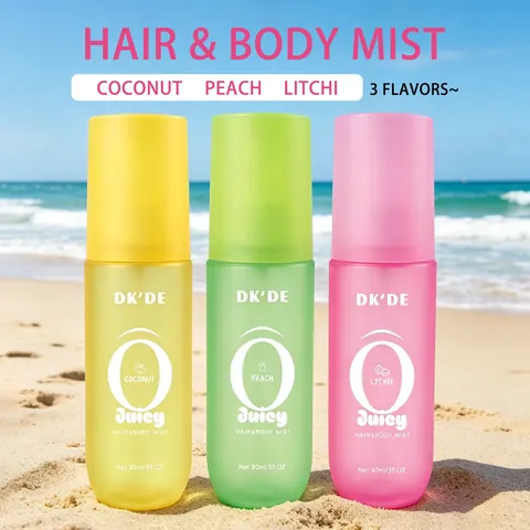 DKDE Juicy Hair Body Mist Long Lasting Fruit Scent Spray For Women Coconut Peach Litchi Refreshing Daily Fragrance