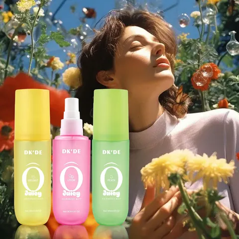 DKDE Juicy Hair Body Mist Long Lasting Fruit Scent Spray For Women Coconut Peach Litchi Refreshing Daily Fragrance