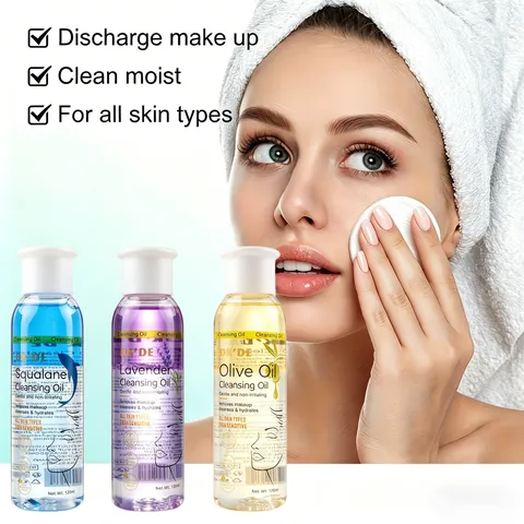 DKDE Diepe Reinigingsolie Make-up Verwijderaar 120ml Zacht Hydraterend Voor Gevoelige Huid Squalaan Lavendel Olijfolie Gezichtsreiniger