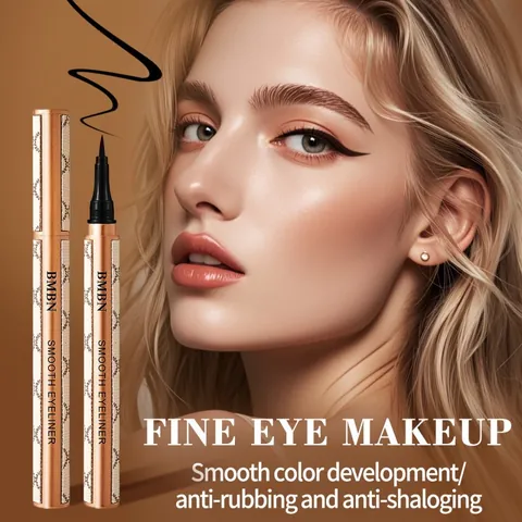 Smooth Liquid Eyeliner Pen Waterproof Long Lasting Natural Black Smudge Proof High Pigmented Professional Eye Makeup Tool