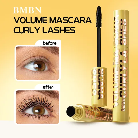 Waterproof Mascara Volumizing Curling Slender Natural Long Lasting Sweatproof Smudge Proof Eye Makeup For Women Yellow Tube