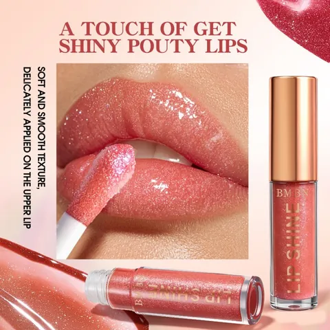 High Refractive Mirror Lip Gloss BMBN Shimmer Lip Shine Moisturizing Lip Glaze Waterproof Long Lasting Plumping Lip Gloss For Women Party