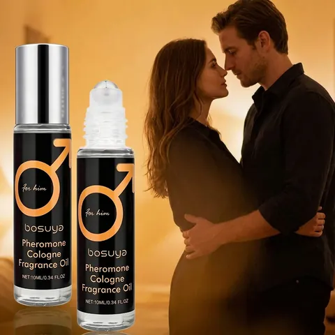 Huile Parfumée Pheromone Cologne Portable pour Hommes Flacon en Verre Roll-on Parfum Longue Durée Parfum de Poche