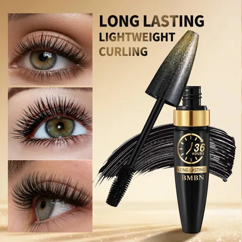 BMBN 36H Long Lasting Mascara Black Waterproof Smudge-Proof Natural Curling Lengthening Volumizing Eye Makeup For Women Professional Look