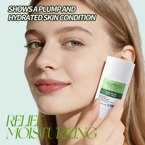 TIANWEI CACTOX Pore Relief Multi Balm Stick With Cactus Extract Soothing Hydrating Skincare For Pore Repairing Women Facial Balm