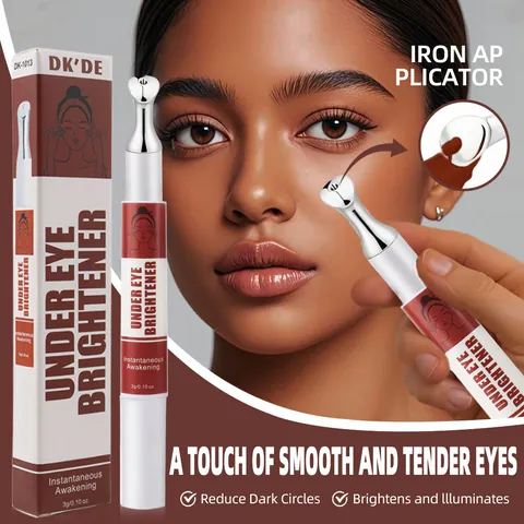 Under Eye Brightener Illuminating Eye Cream With Metal Massage Applicator Moisturizing Fine Lines Dark Circles Skin Care