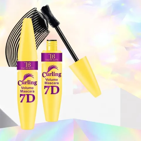 Tao Beauty 7D Schwung Volumen Wimperntusche Wasserfest Langanhaltend Schwarz Wimpern Grundierung Professionelles Augen Make-up