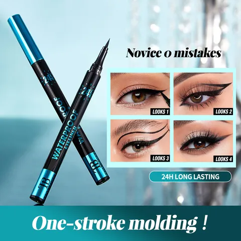 Tao Beauty Zwarte Vloeibare Eyeliner 24H Waterdicht Langdurig Vlekvrij Nauwkeurige Oogmake-up Pen Voor Dames Professioneel