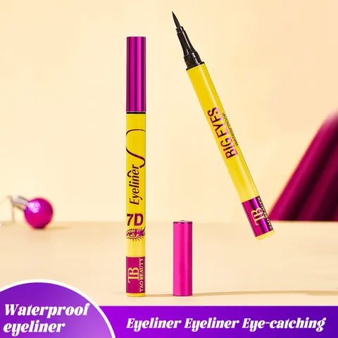 Tao Beauty 7D Waterproof Liquid Eyeliner Ultra Fine 0.01mm Tip Long Lasting Smudge-Proof Black Eye Makeup Pen For Women
