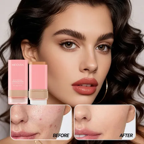 Dual-Ended Moisturizing Concealer Stick Full Coverage Long Lasting Waterproof Face Foundation Makeup Stick For Blemishes Spots Women
