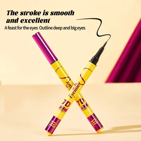 Tao Beauty 7D Waterproof Liquid Eyeliner Ultra Fine 0.01mm Tip Long Lasting Smudge-Proof Black Eye Makeup Pen For Women