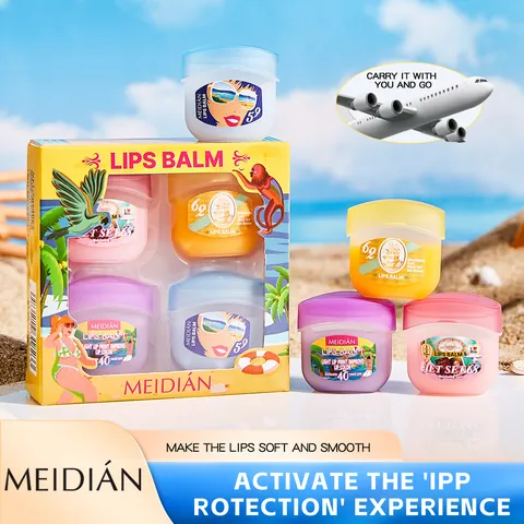 MEIDIAN Moisturizing Lip Mask Lip Balm Fruit Scented Smoothing Lip Repair For Dry Lips Summer Beach Style Lip Care