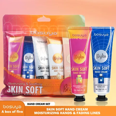 Bosuya Set de Crema de Manos Perfumada Hidratante Anti-Grietas Loción Para Manos Con Escualano Para Mujer Cuidado Diario De La Piel