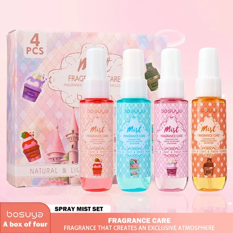 Bosuya Coffret Brume Parfumée Sans Alcool Parfum Corps Cheveux Longue Durée Senteur Fruitée Sucrée Spray Cadeau pour Femme