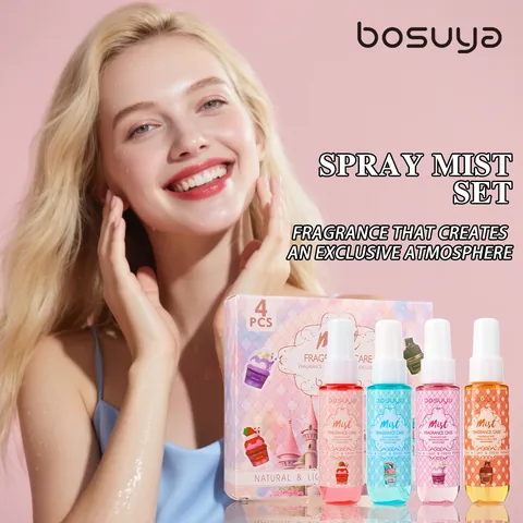 Bosuya Coffret Brume Parfumée Sans Alcool Parfum Corps Cheveux Longue Durée Senteur Fruitée Sucrée Spray Cadeau pour Femme