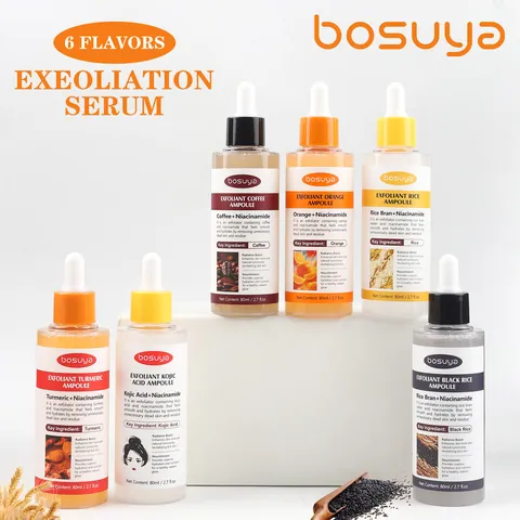 Bosuya Suero Facial Exfoliante Niacinamida Extracto de Planta Limpieza Profunda Hidratante Iluminador Esencia Mujer Hombre