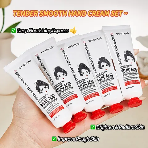 BOSUYA Crème pour les Mains à l'Acide Kojique Éclaircissante Hydratante Soin des Mains Nourrissant Peaux Sèches Portable Beauté Femme