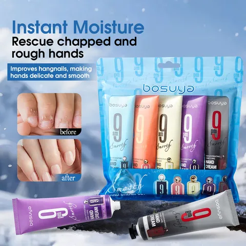 Bosuya Fragrance Hand Cream Collection Moisturizing Hydrating Smoothing Hand Skin Care For Unisex Dry Rough Skin Repair Tubes