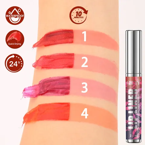 QICIY Peel Off Lip Liner Tattoo Αδιάβροχο Μεγάλης Διάρκειας Αποσπώμενο Περίγραμμα Χειλιών Μακιγιάζ Lip Gloss για Γυναίκες Επαγγελματικό Περίγραμμα Χειλιών