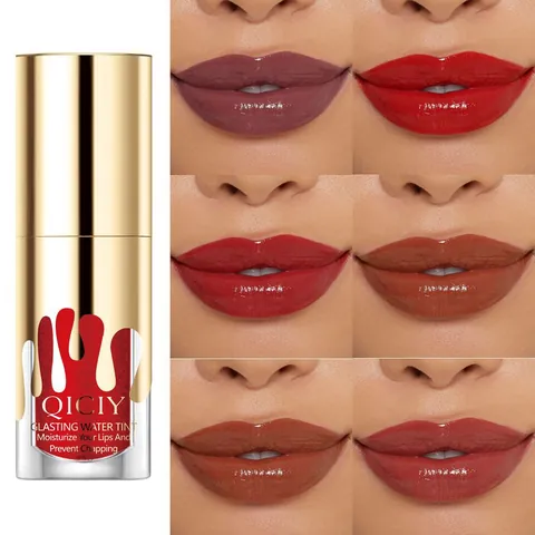 QICIY Glasting Water Tint Lip Gloss Hydrating Mirror Finish Non-Sticky Liquid Lipstick Moisturizing Lip Glaze For Women Makeup